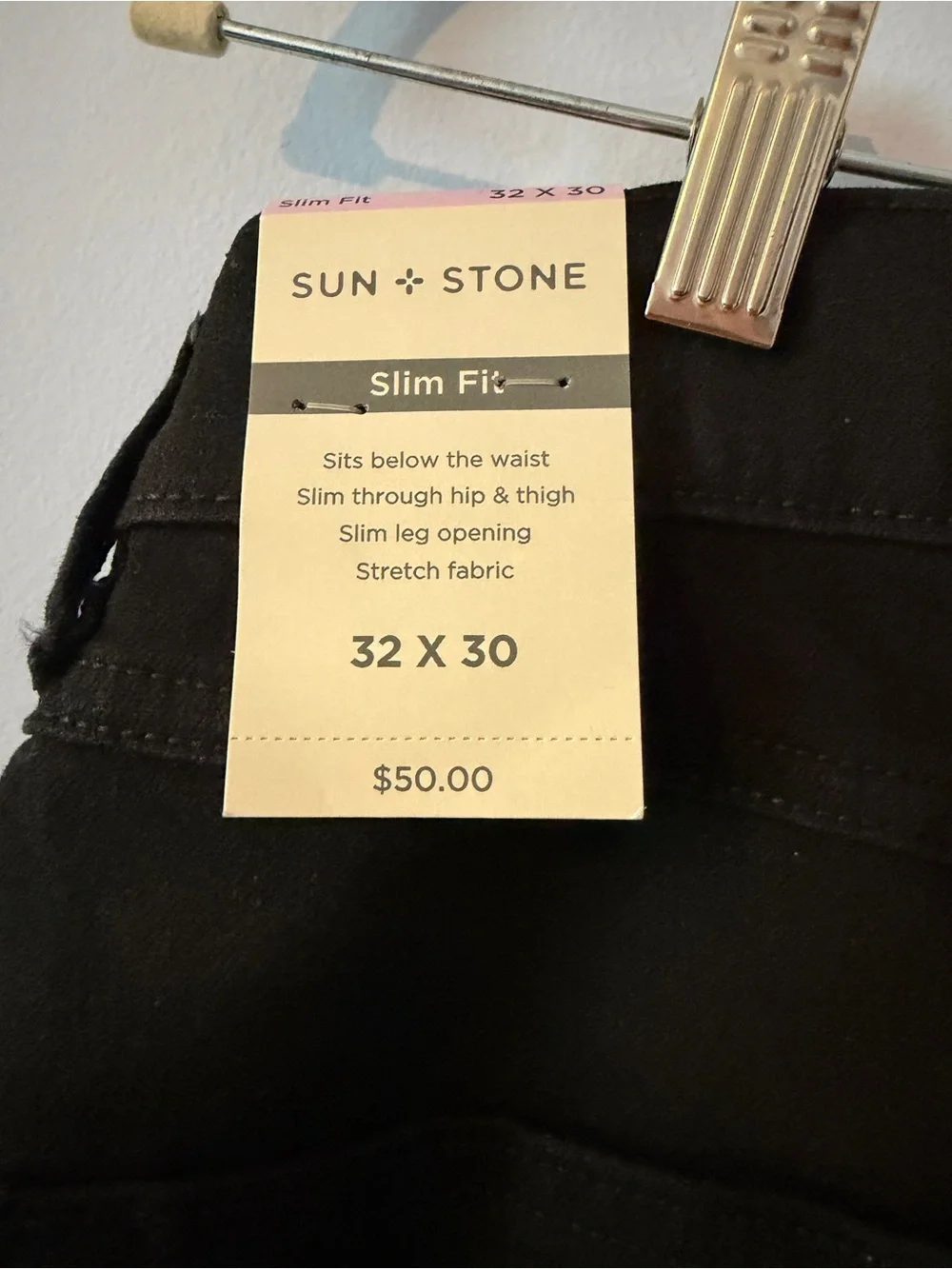 Sun + Stone Black Skinny Jeans